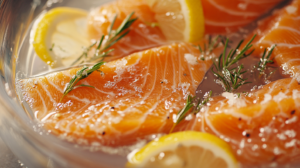 Why do you soak salmon in salt water?