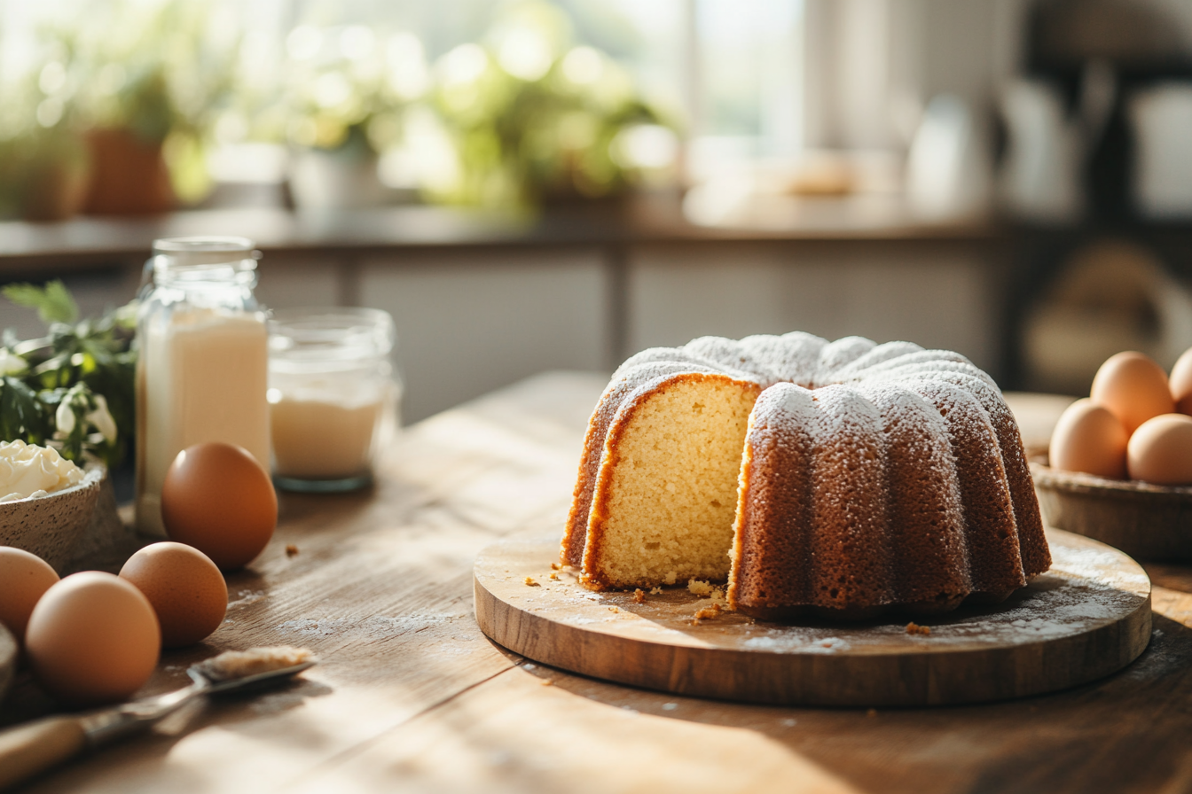 What causes a pound cake to be heavy?
