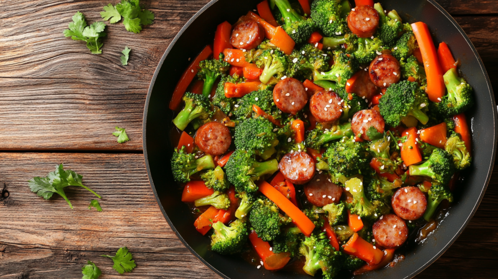 sausage broccoli stir-fry