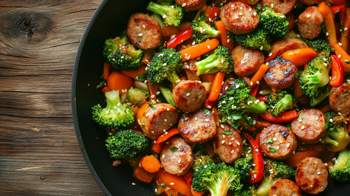 sausage broccoli stir-fry
