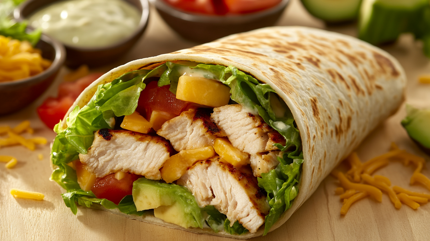 grilled chicken wrap
