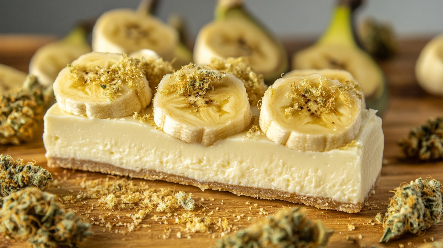 a delicious piece of the Banana Cream cannabis strain