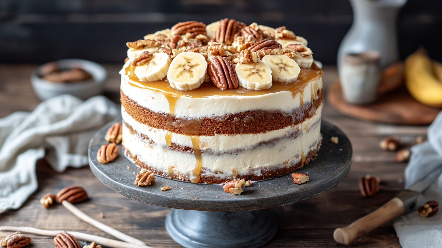 How to Make a Perfect Banana Pecan Caramel Layer Cake: The Ultimate Dessert Recipe