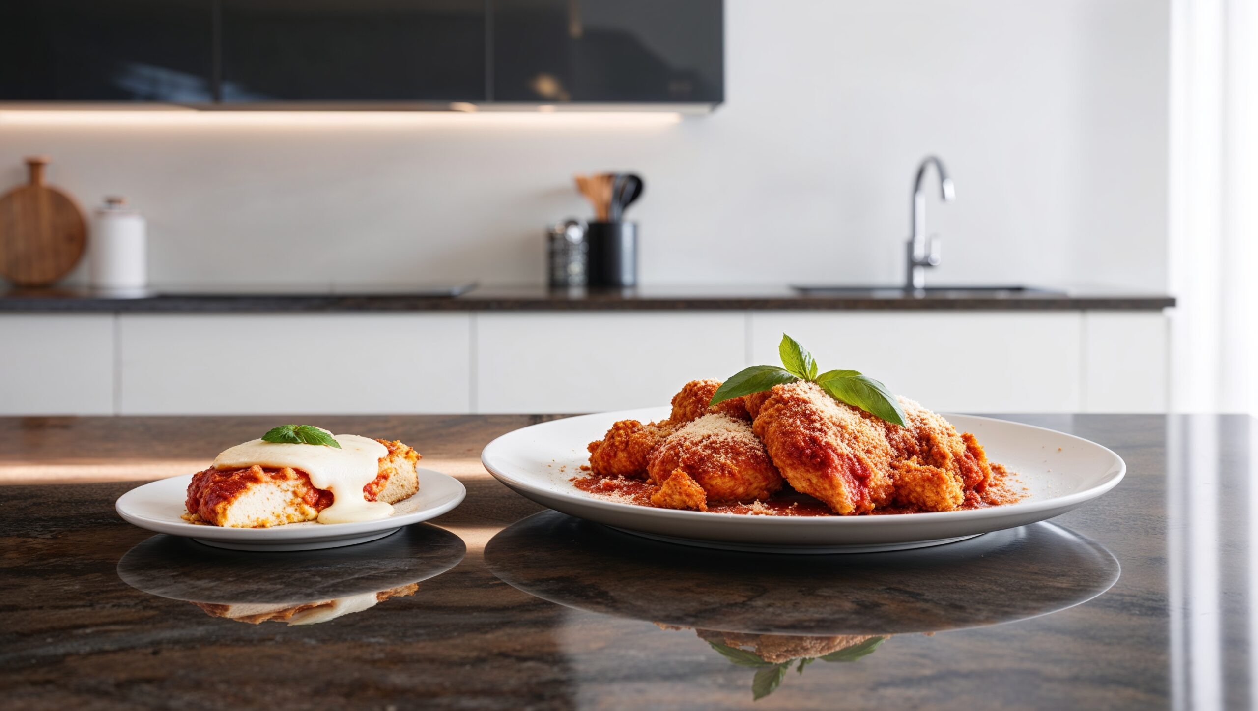 Chicken Parmigiana and Chicken Parmesan comparison