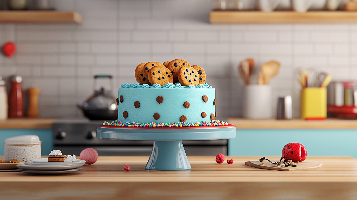 How to Ice a Cookie Monster Cake?