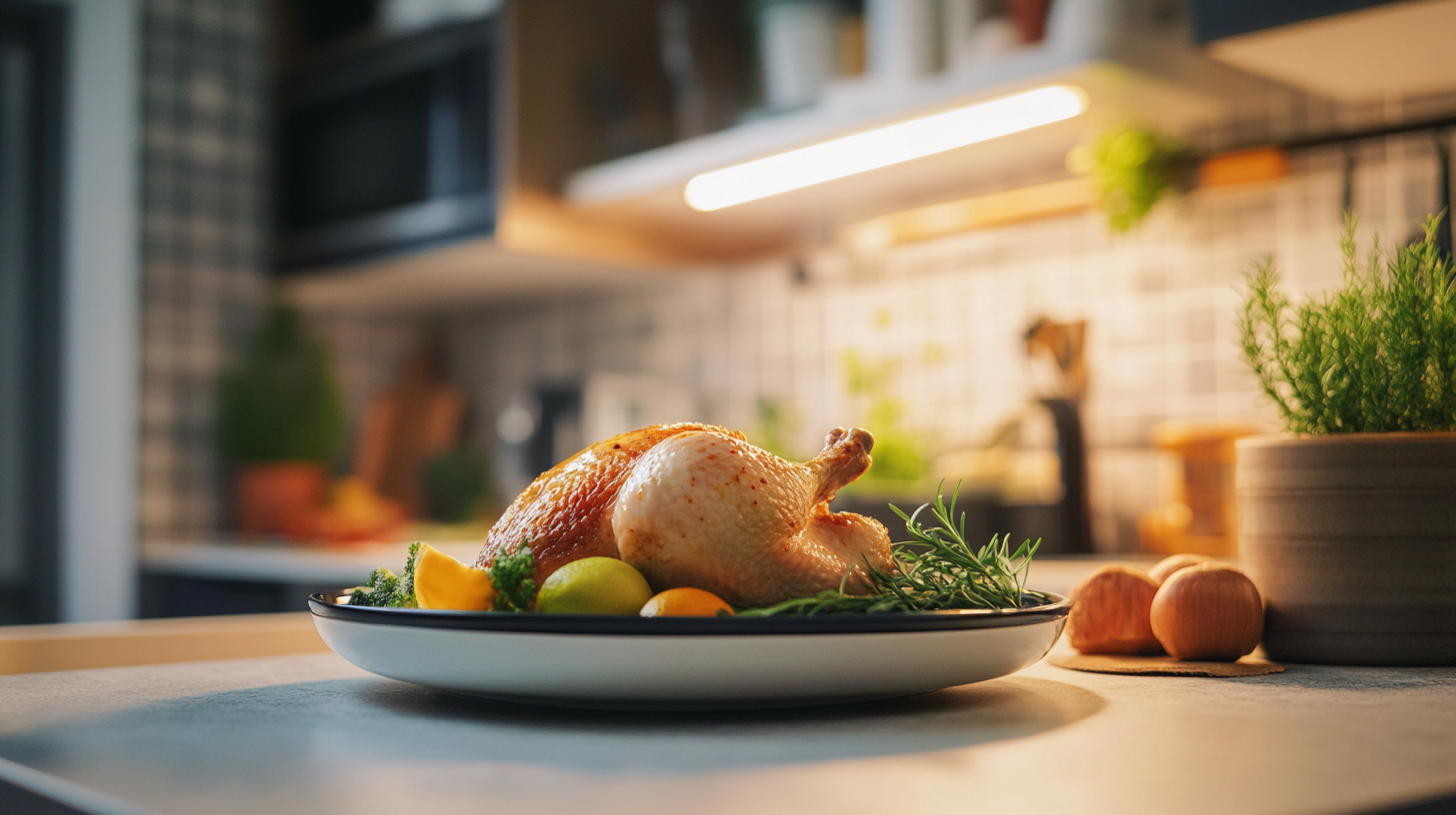 Cook raw chicken in a slow cooker
