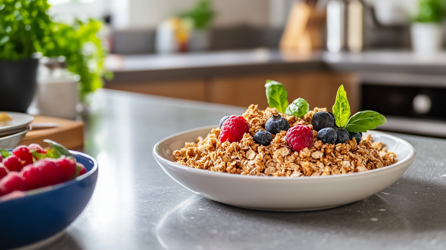What is crumble mix made of without oats?