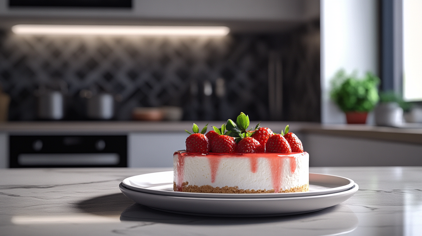 What is strawberry cheesecake made of