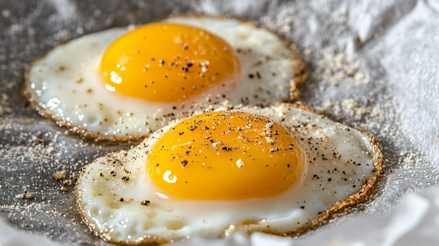 eggs on parchment paper