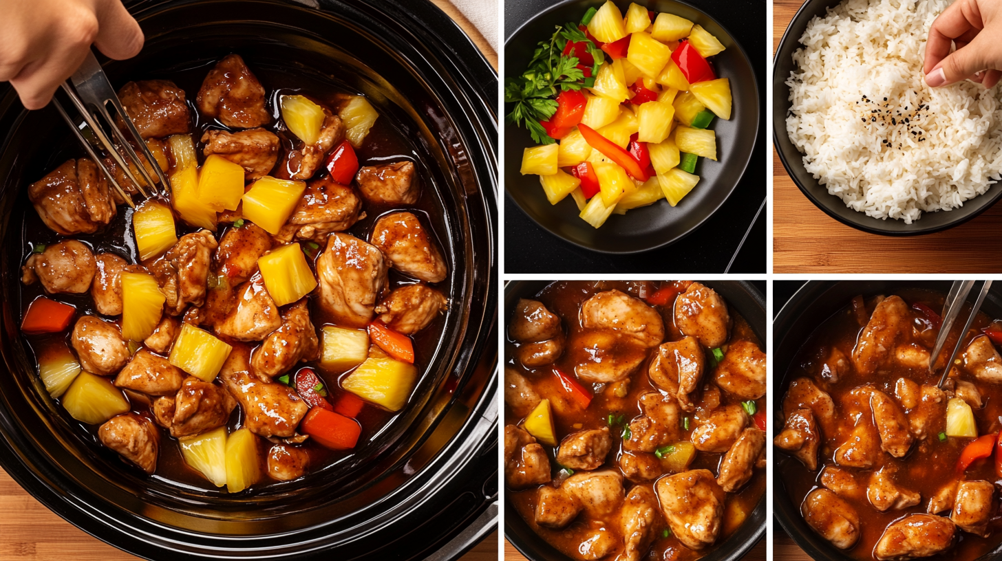 sweet hawaiian crockpot chicken 

