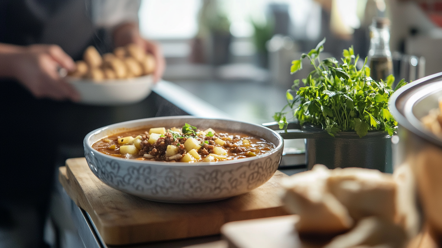hamburger potato soup