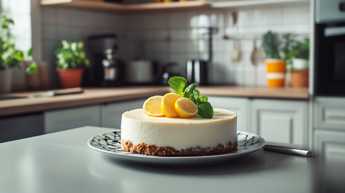 Lemon in cheesecake