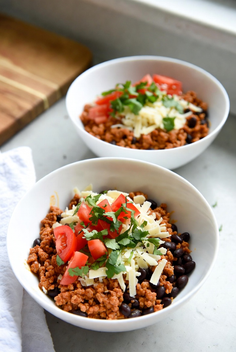Turkey & Black Bean Enchilada Bowls