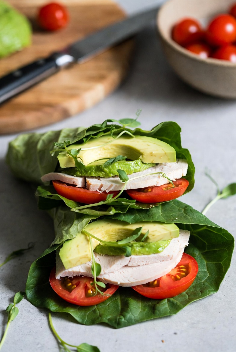Turkey & Avocado Collard Green Wraps