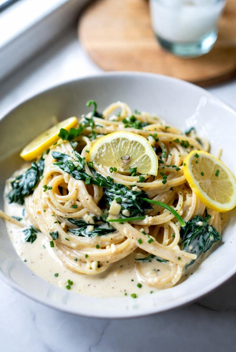 The High-Velocity Standard: 15-Minute Lemon Garlic Butter Pasta with Spinach