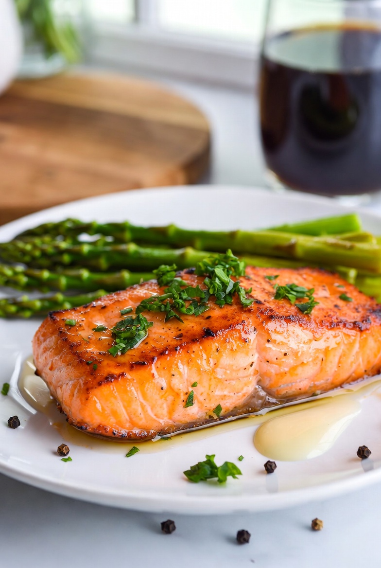 The Master Draft: Honey-Glazed Salmon with Asparagus