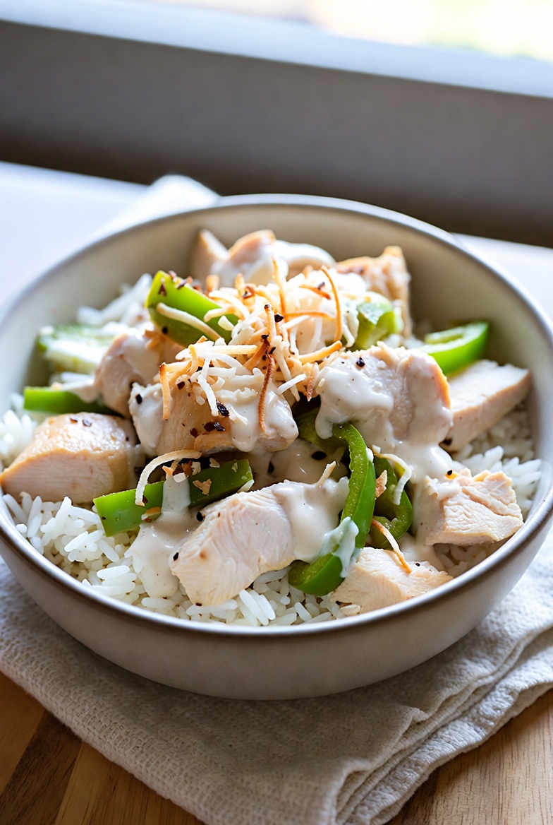 Coconut Chicken Rice Bowl Recipe: Creamy, Flavorful, and Healthy