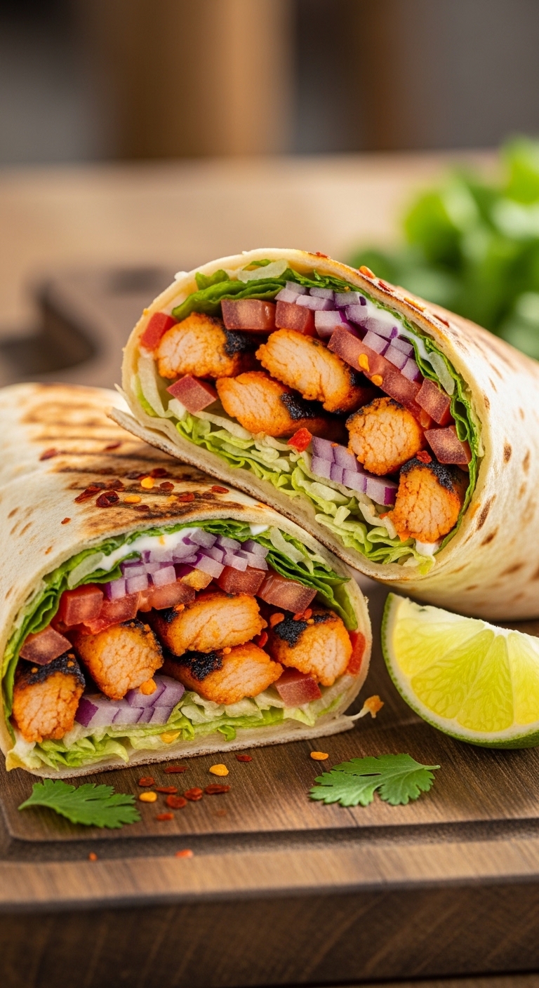 Spicy Chicken Wrap – Fiery, Flavorful & Quick