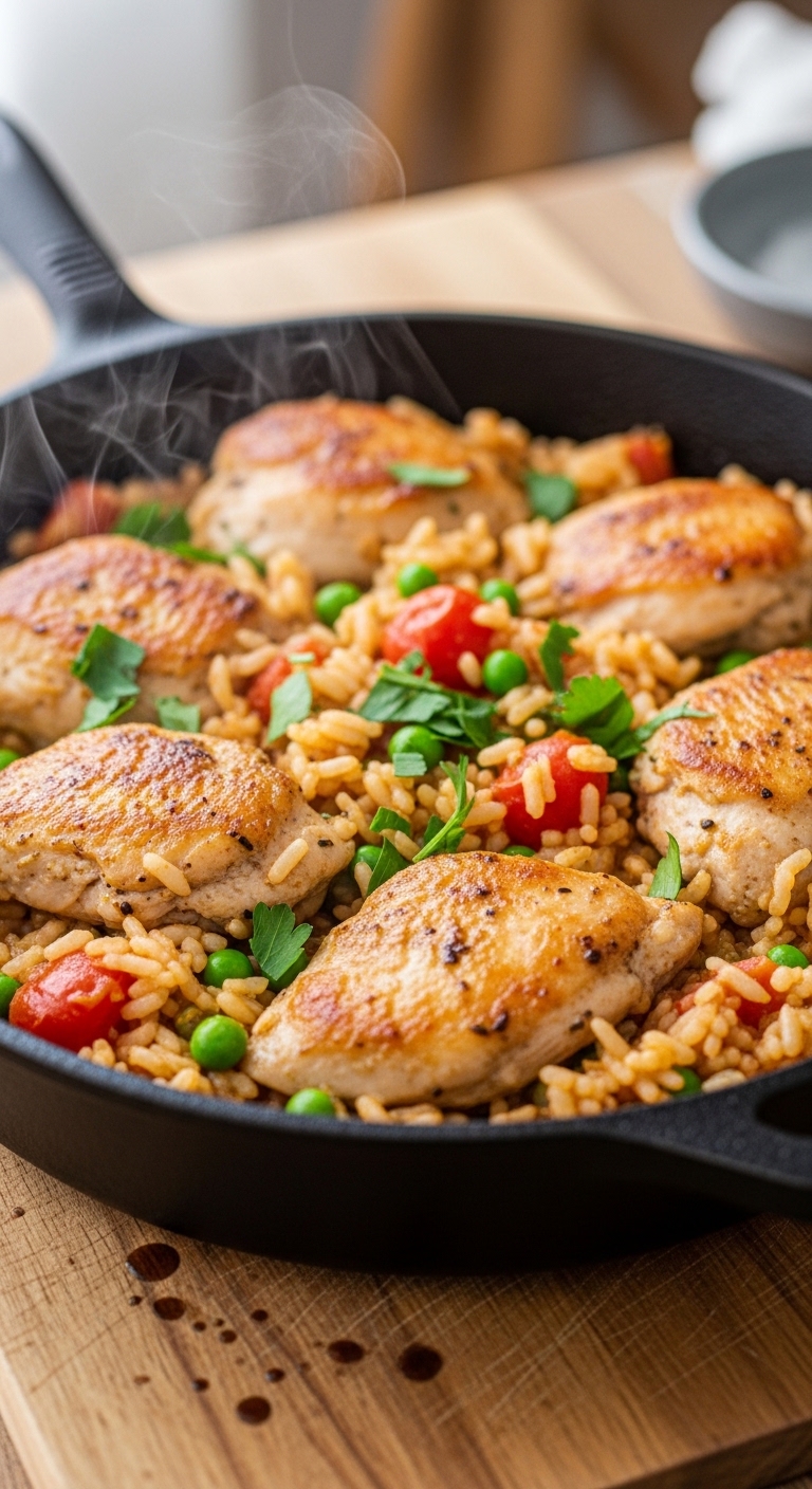 Chicken and Rice Skillet in 30 Minutes – One-Pan Delicious Meal