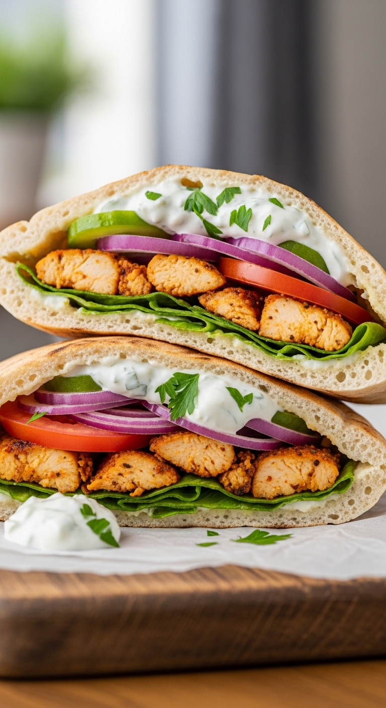 Chicken Pita Sandwich in 25 Minutes – Fresh, Juicy & Flavor-Packed