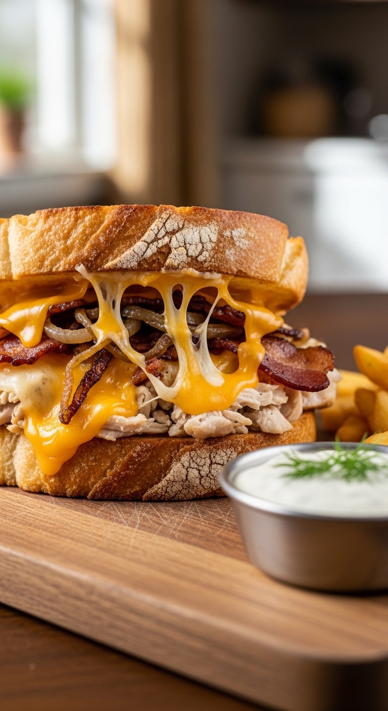 Chicken Melt Sandwich in 20 Minutes – Cheesy, Crispy & Irresistible