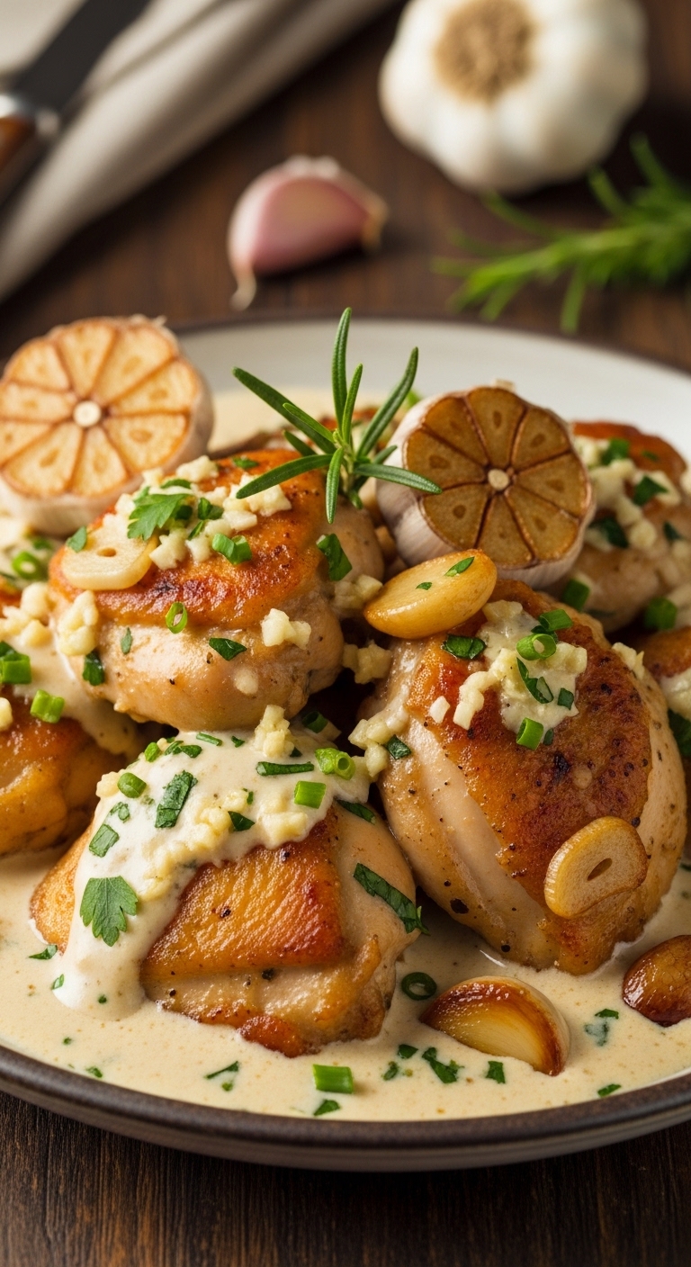 Chicken Garlic Cream in 30 Minutes – Rich, Creamy & Flavor-Packed