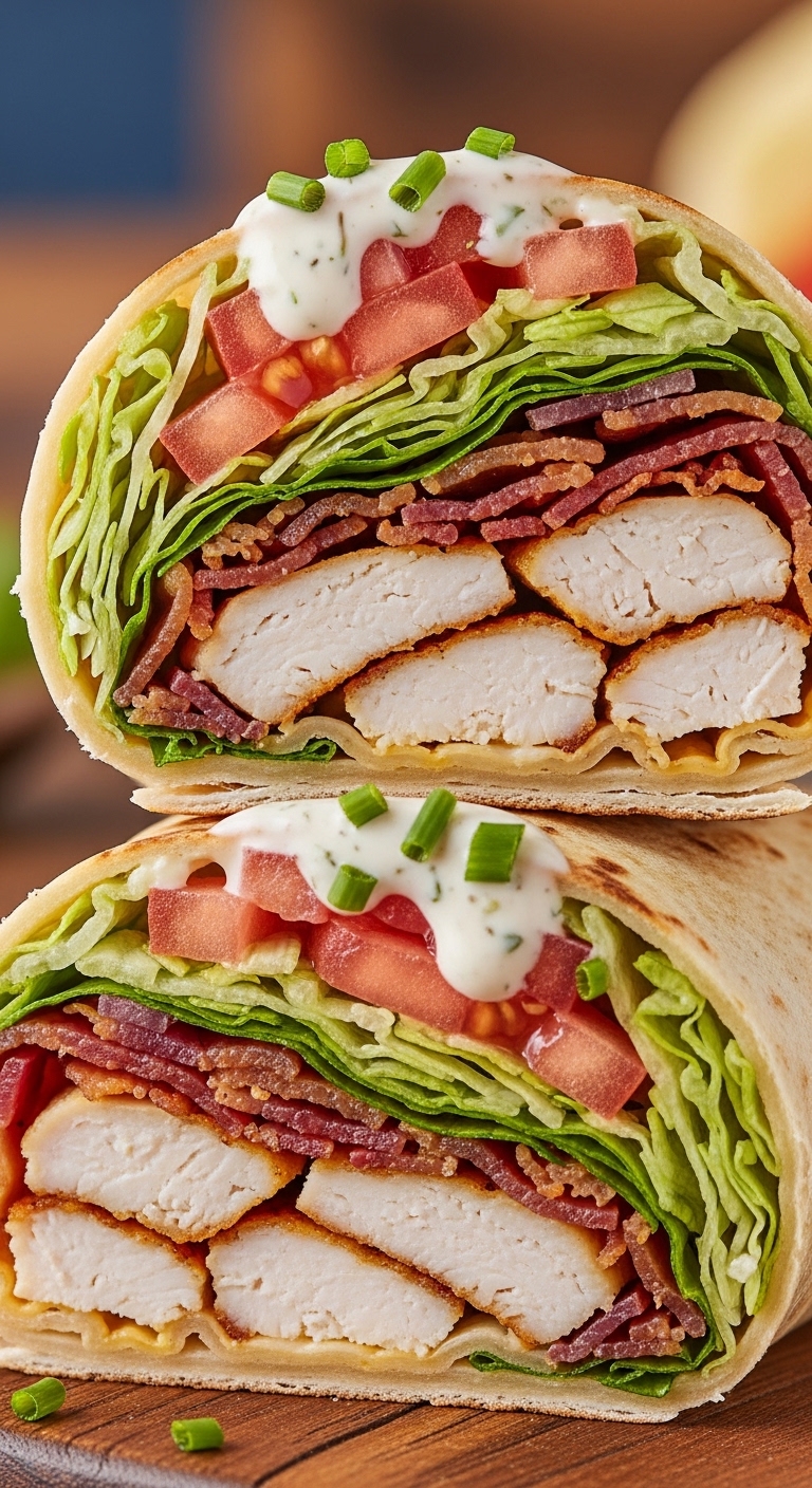 Chicken Ranch Wrap in 15 Minutes – Creamy, Easy & Perfect for Lunch