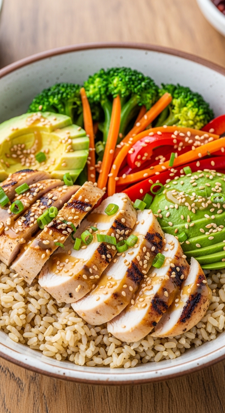 Chicken Brown Rice Bowl in 25 Minutes – Healthy, Balanced & Delicious
