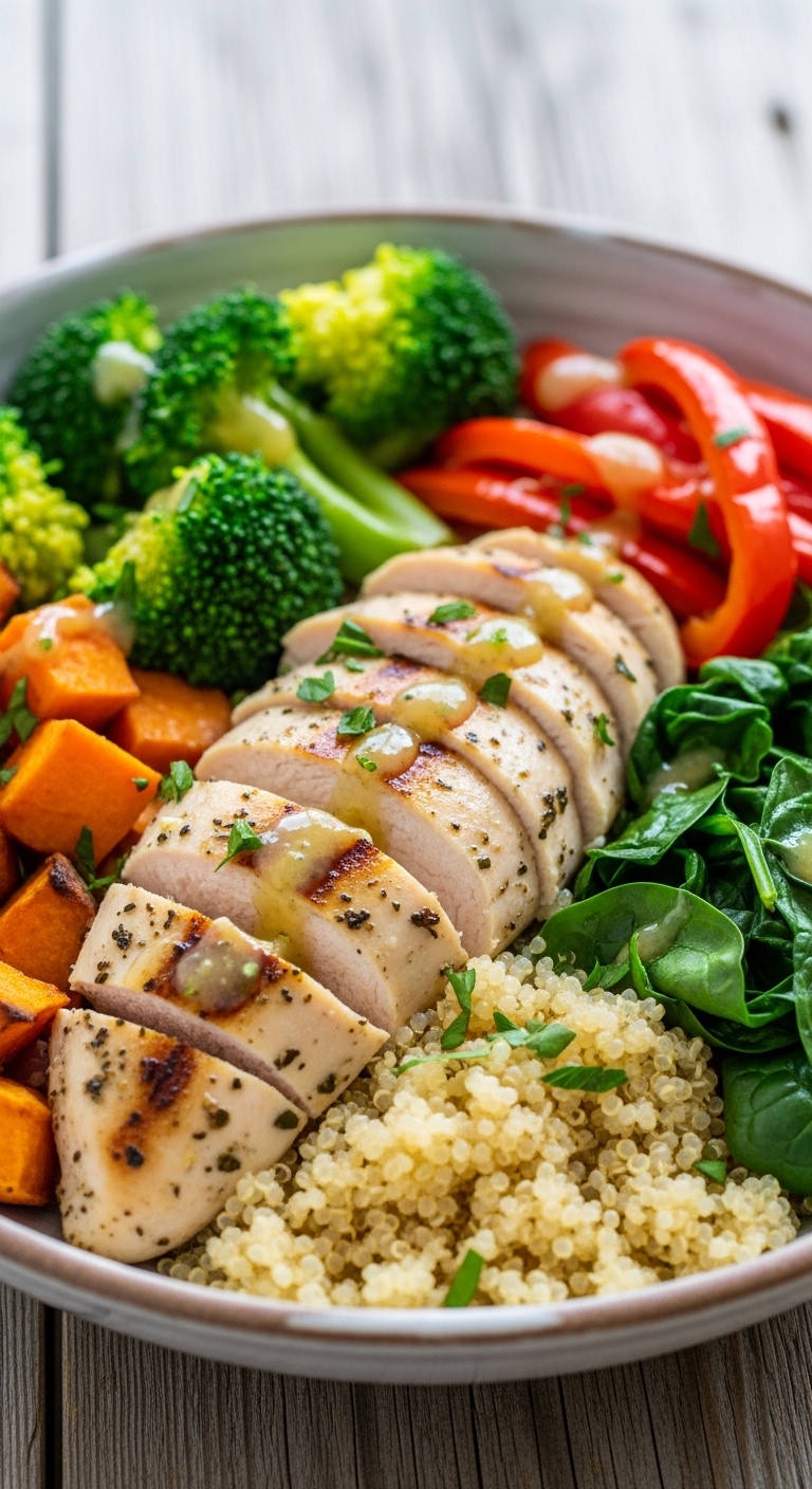 Chicken Veggie Bowl in 25 Minutes – Healthy, Colorful & High-Protein