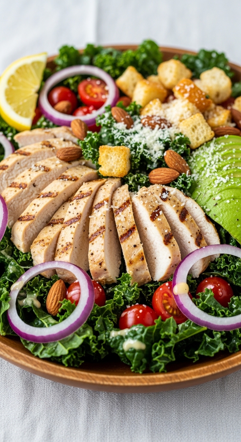 Chicken Kale Salad in 20 Minutes – Healthy, Fresh & High-Protein