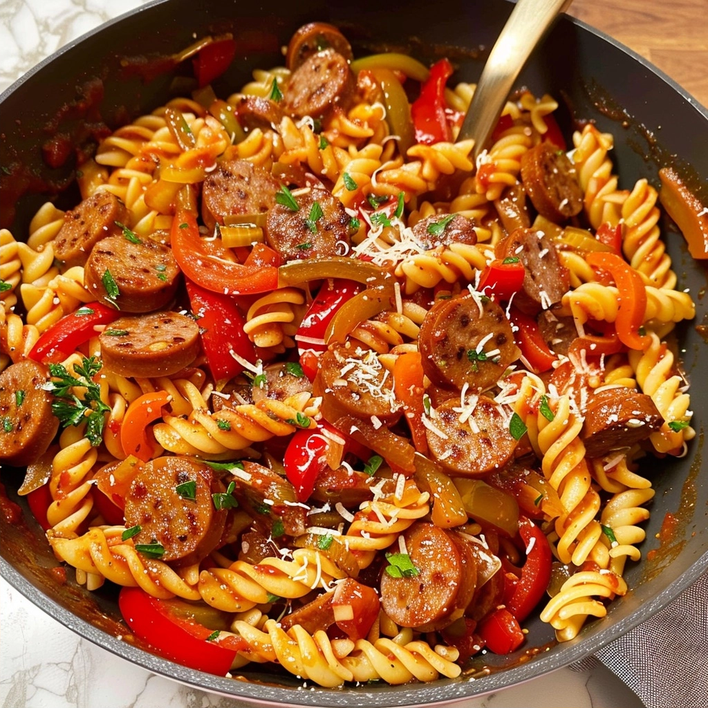 Quick Sausage & Peppers Pasta Recipe