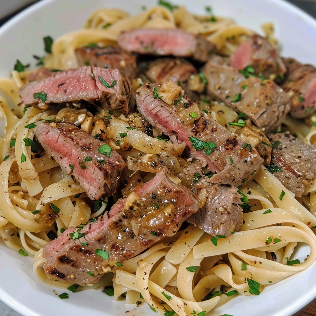 Quick Garlic Butter Steak Pasta for Easy Dinners