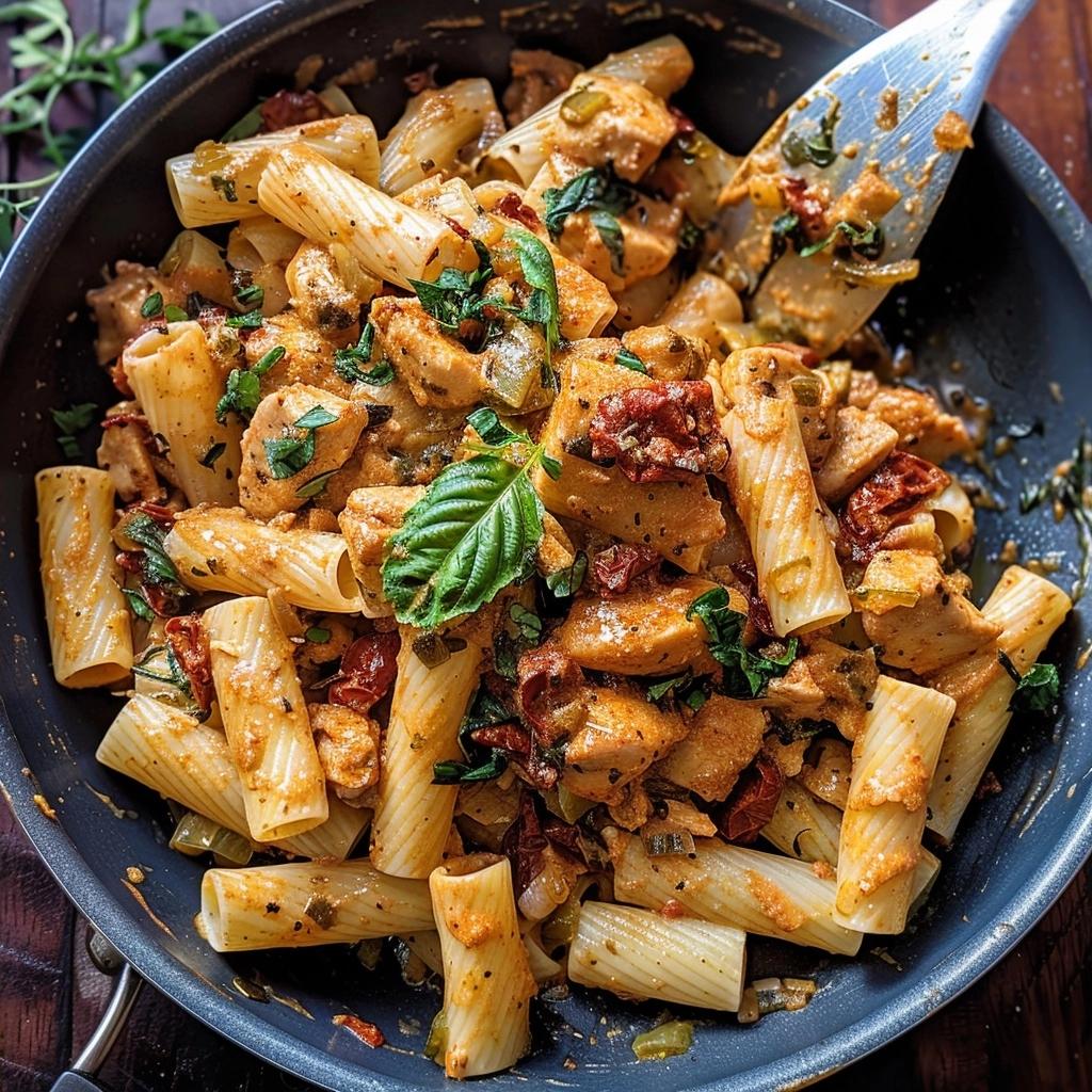 One-Pot Sun-Dried Tomato Chicken Pasta Dinner