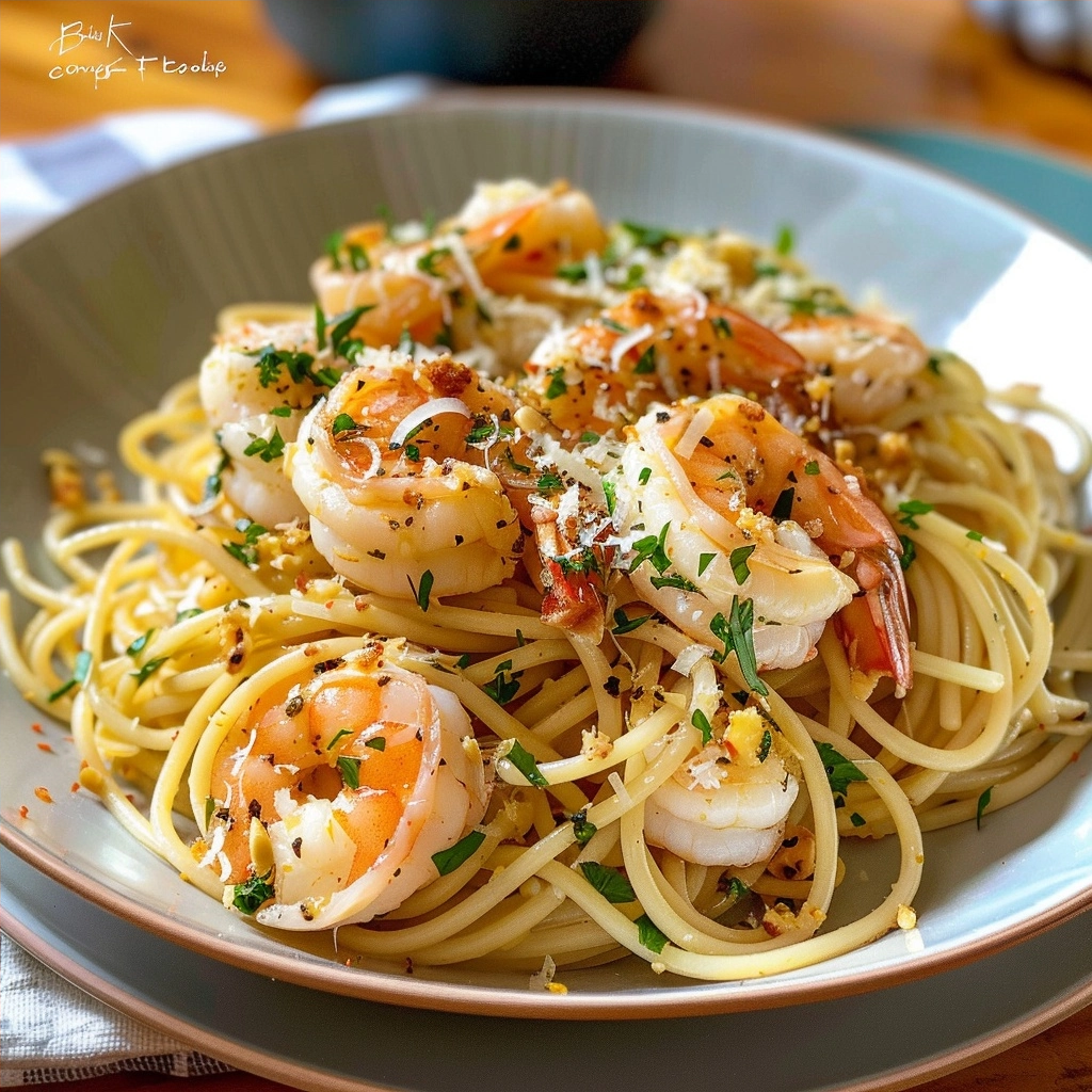 15-Minute Garlic Butter Shrimp Pasta Recipe