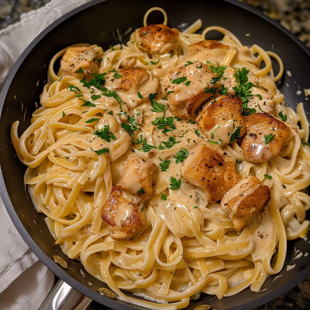 Creamy Garlic Butter Chicken Pasta Recipe