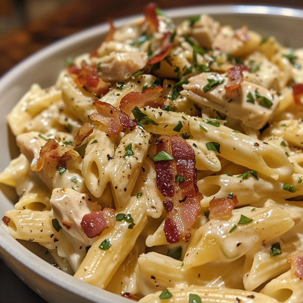 Easy Chicken Bacon Ranch Pasta Dinner Recipe